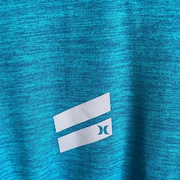 Men’s Hurley Teal Colored Short Sleeved Athletic Shirt (NWOT) - Picture 3 of 11